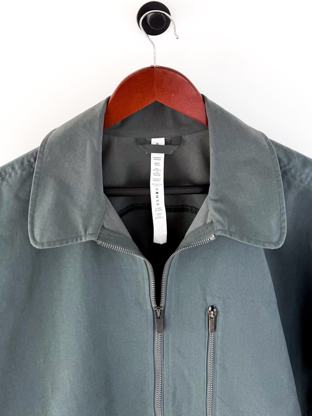 NEW Lululemon Men's Green-Gray Zip-Front Utility Field Jacket XL Detachable - Picture 2 of 15